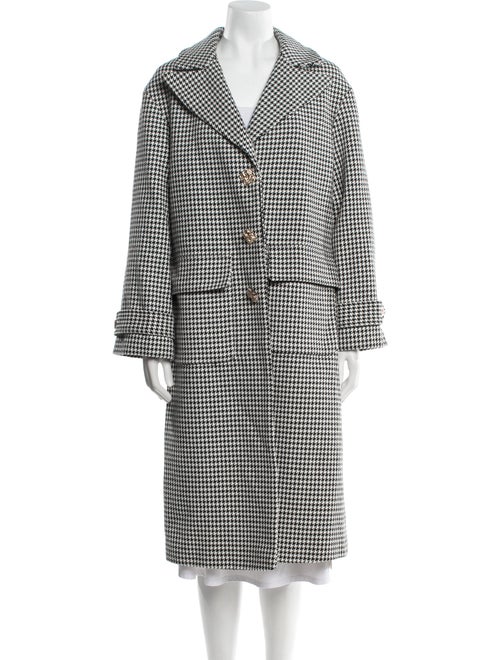 Self-Portrait Houndstooth Print Coat