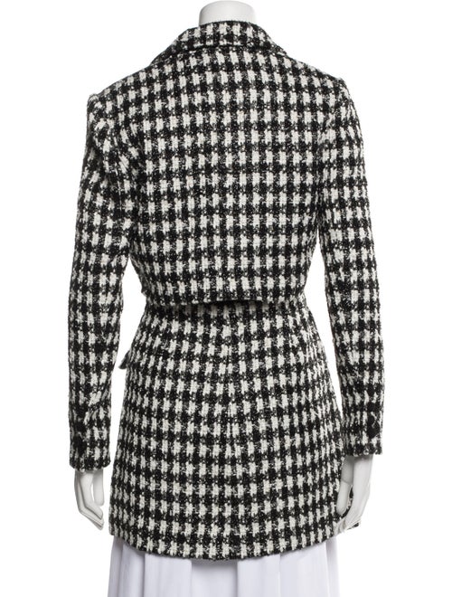 Self-Portrait Tweed Houndstooth Print Peacoat