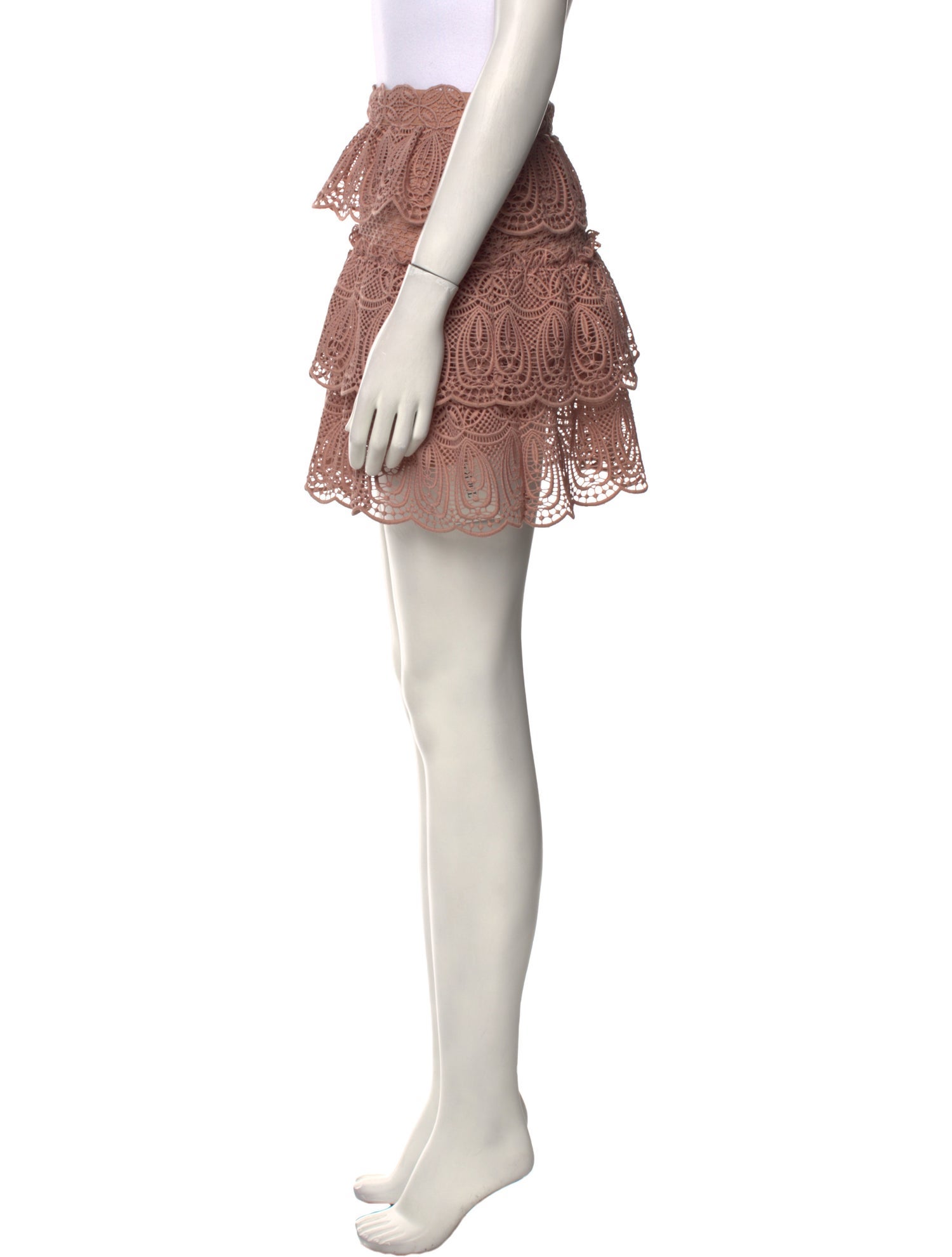 Self-Portrait Crochet Mini Skirt