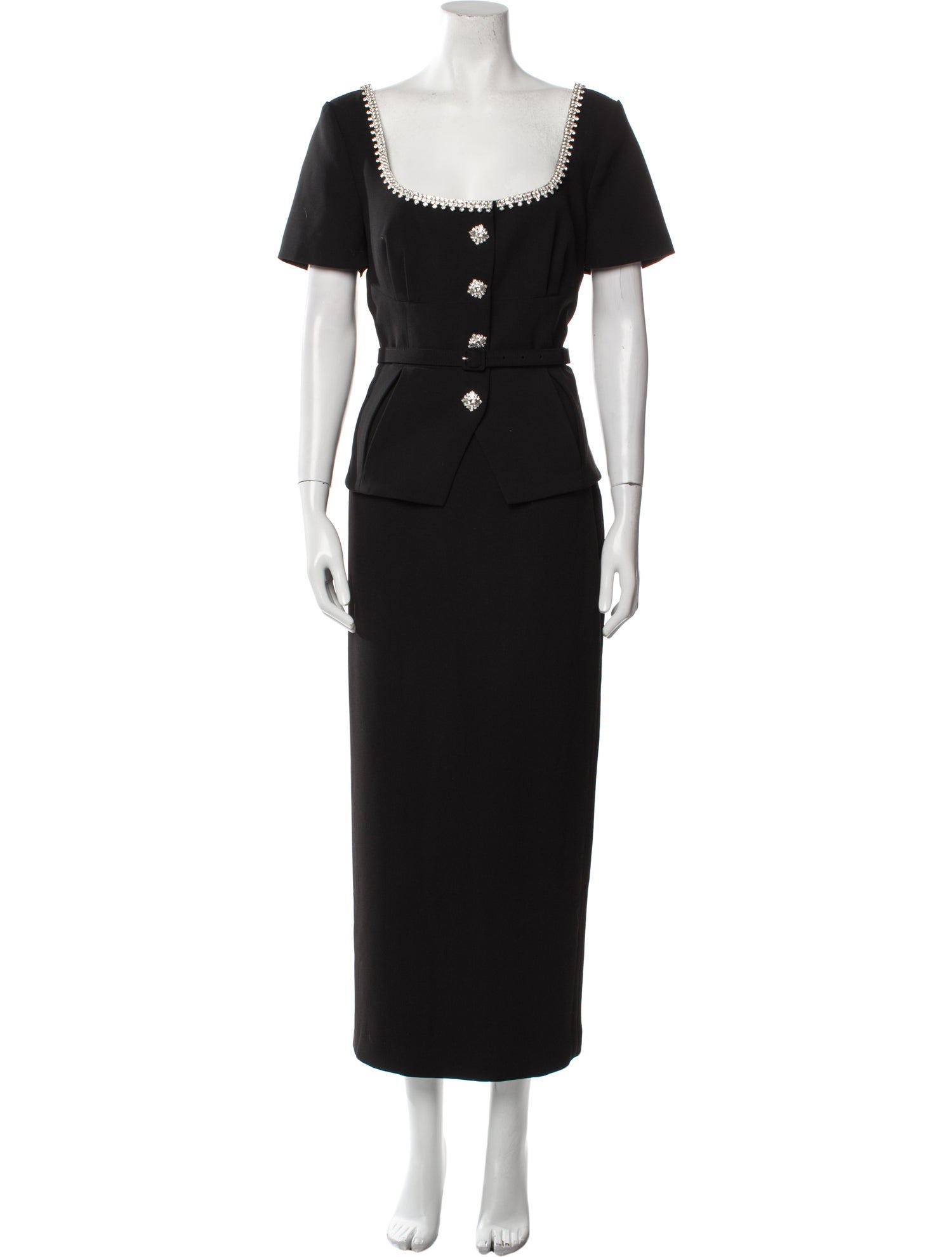 Self-Portrait Crystal Embellishments Skirt Set