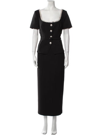 Self-Portrait Crystal Embellishments Skirt Set