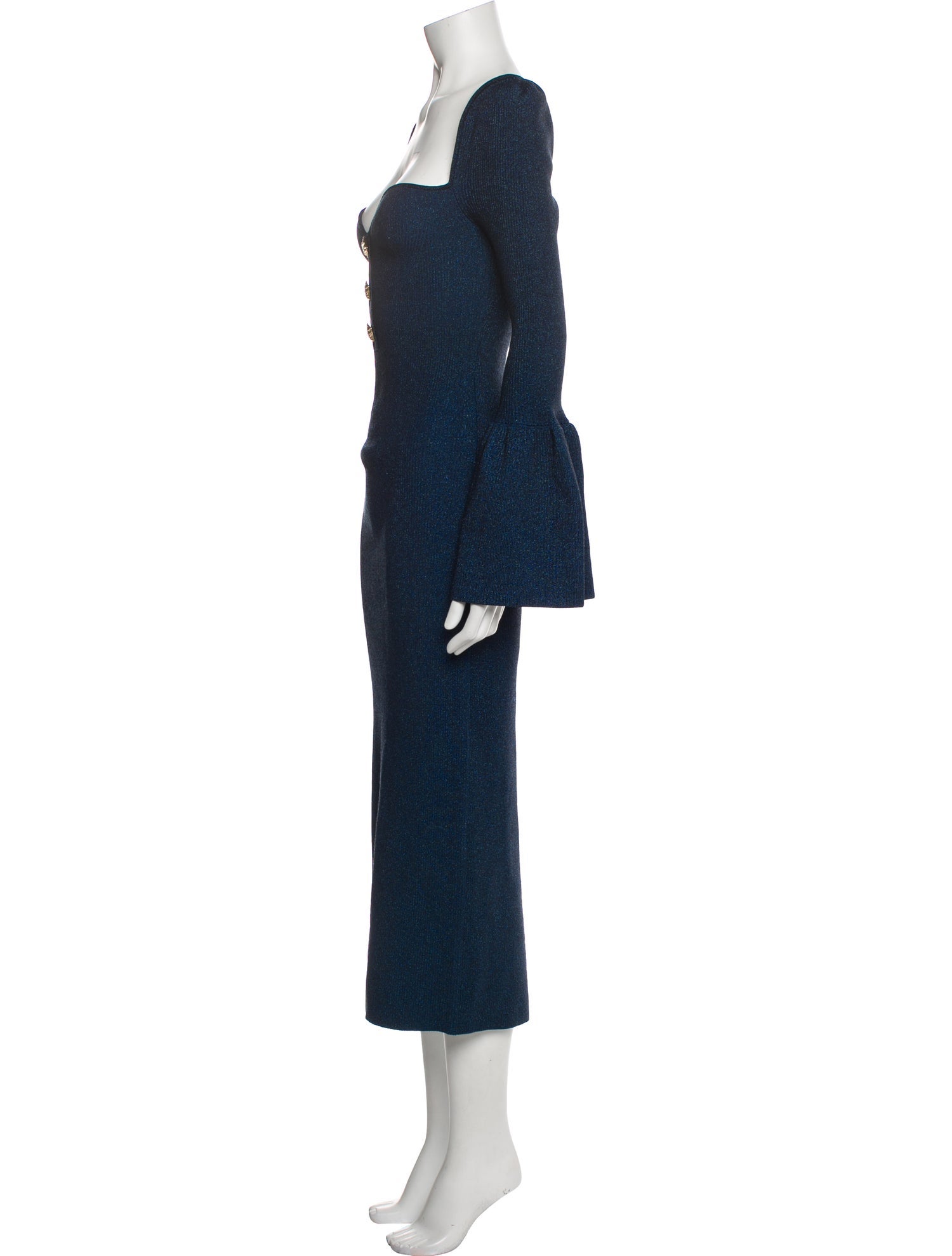 Self-Portrait Square Neckline Long Dress