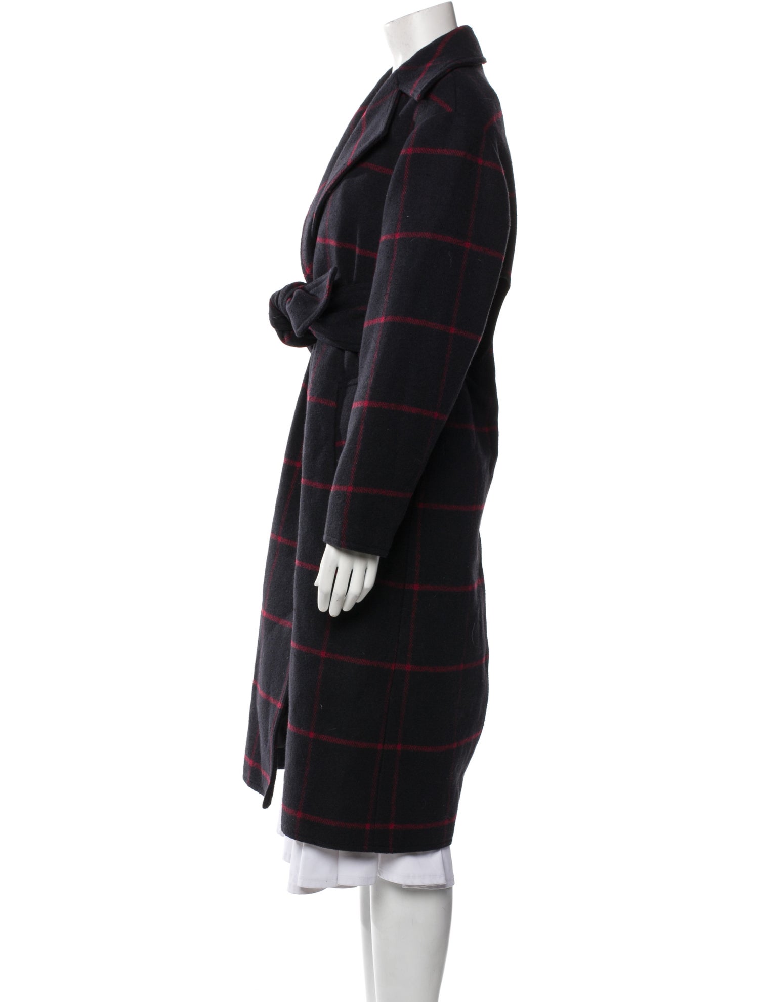 Self-Portrait Plaid Print Coat