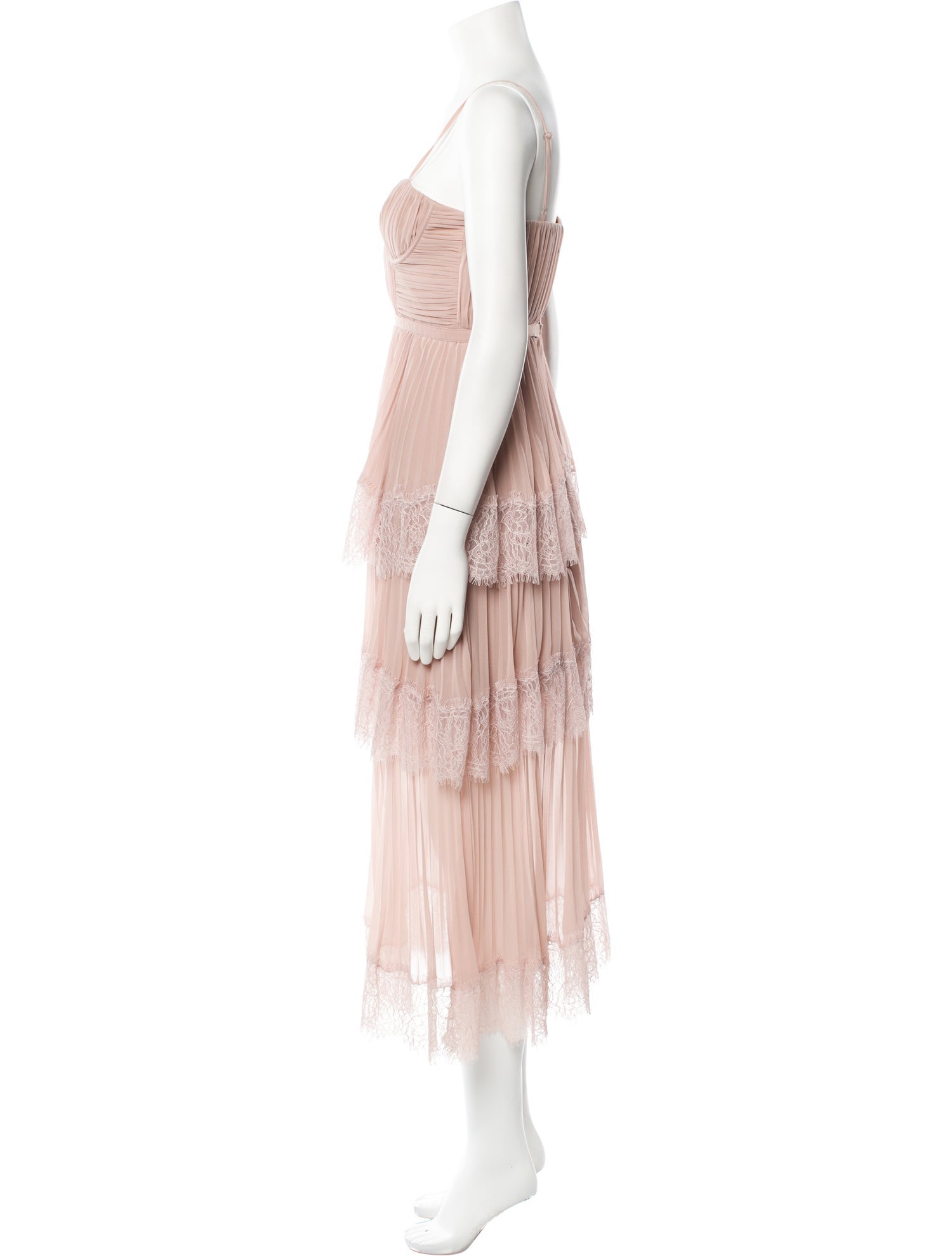 Self-Portrait Square Neckline Long Dress