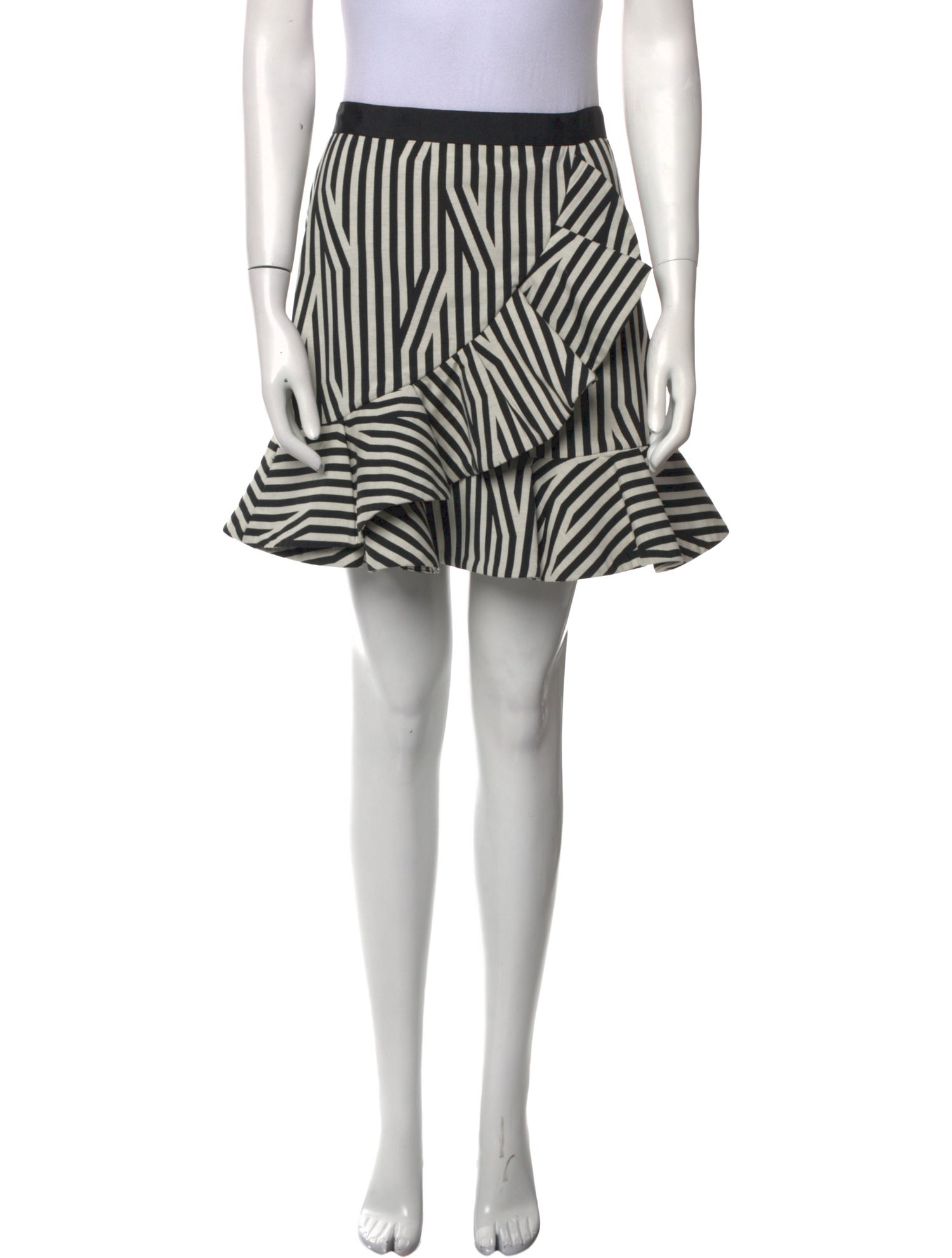 Self-Portrait Striped Mini Skirt