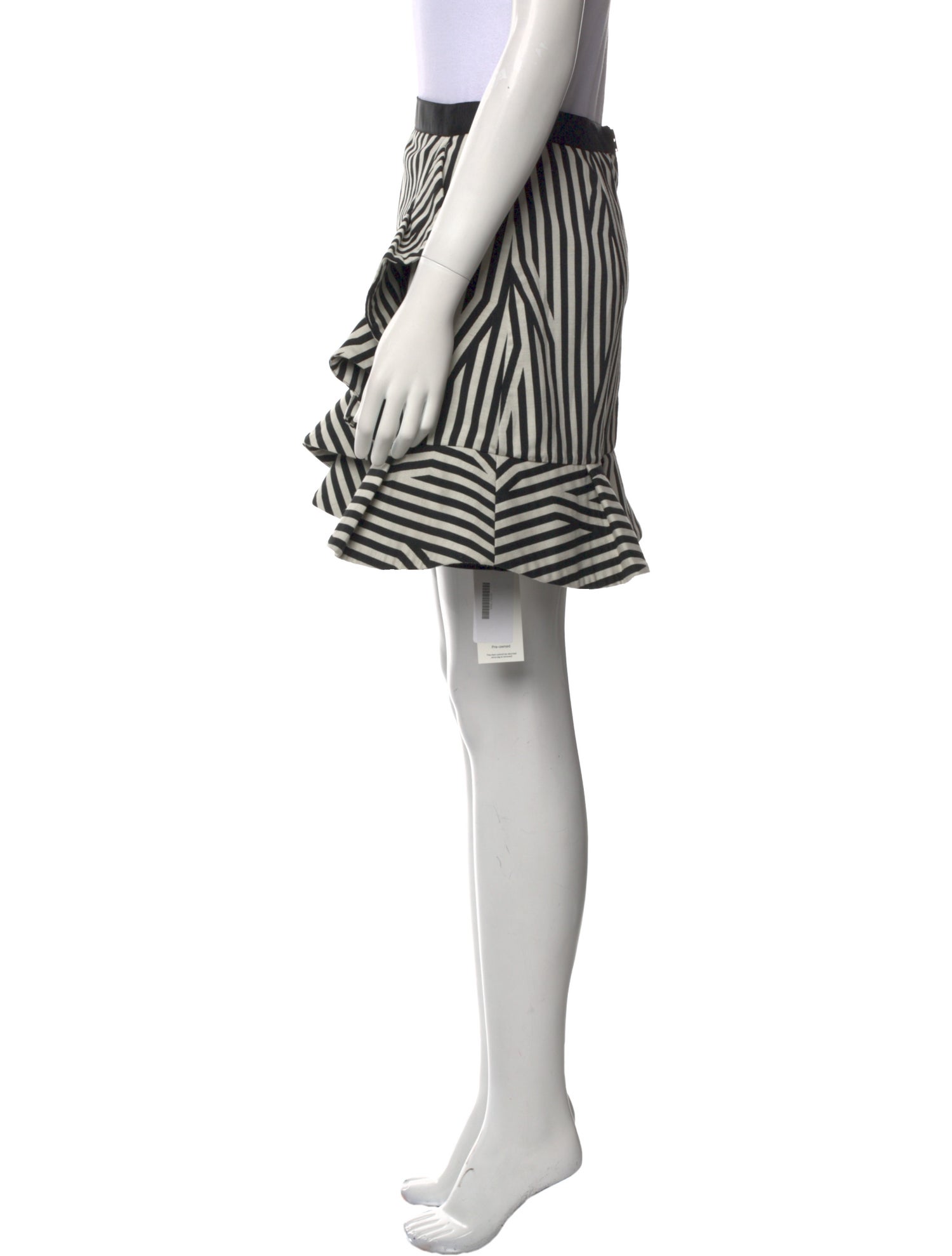 Self-Portrait Striped Mini Skirt