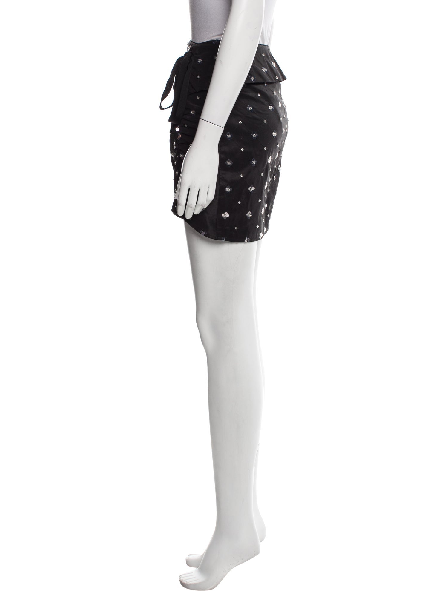 Self-Portrait Sequin Embellishments Mini Skirt