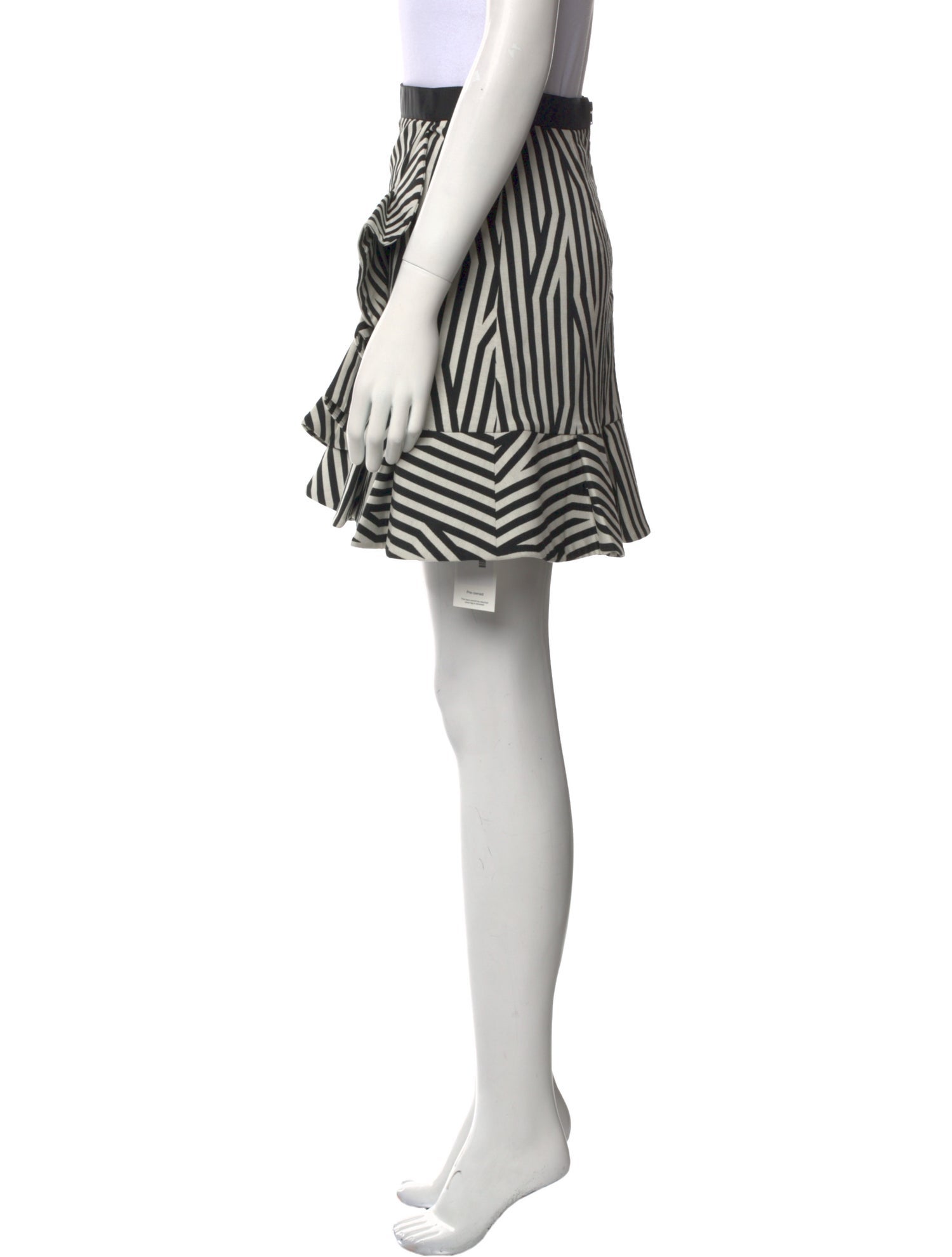 Self-Portrait Striped Mini Skirt