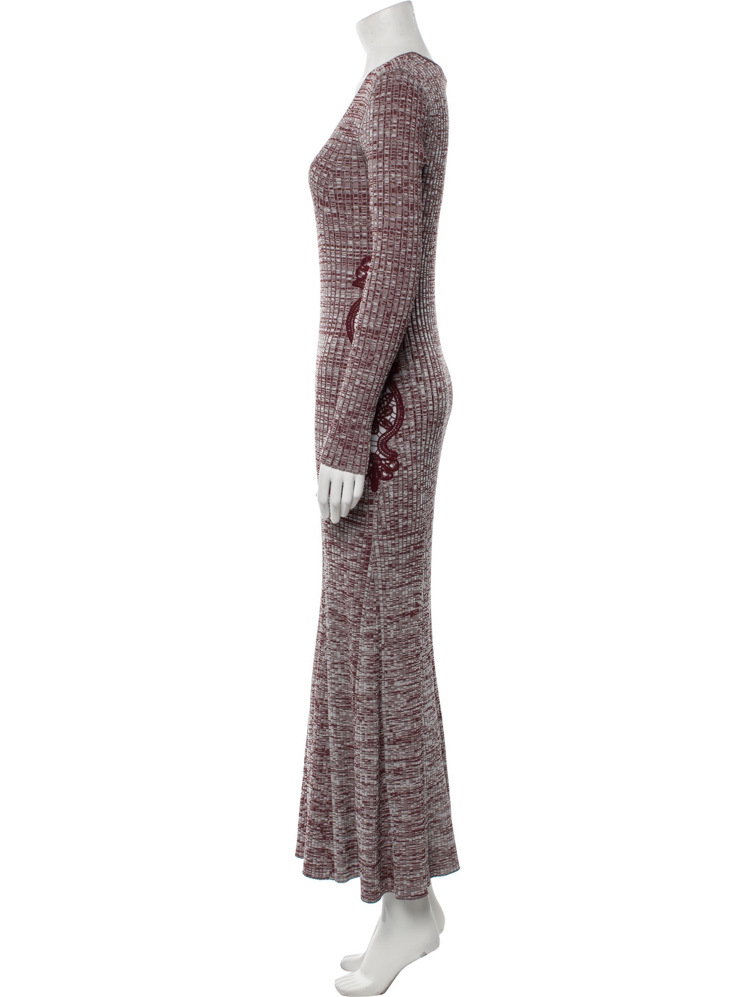 Self-Portrait Scoop Neck Long Dress