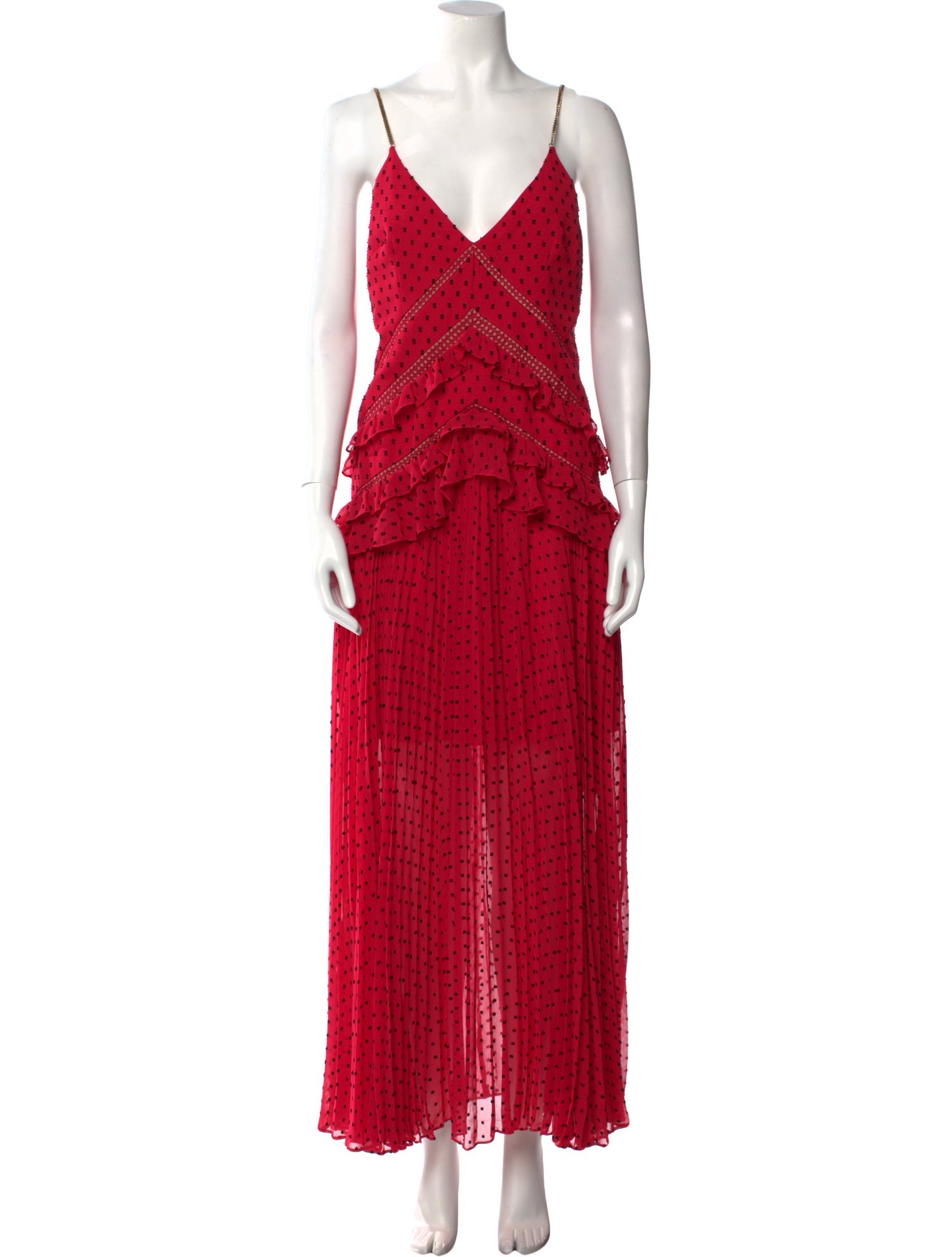 Self-Portrait Printed Long Dress