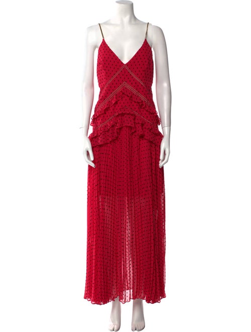 Self-Portrait Printed Long Dress