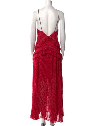 Self-Portrait Printed Long Dress