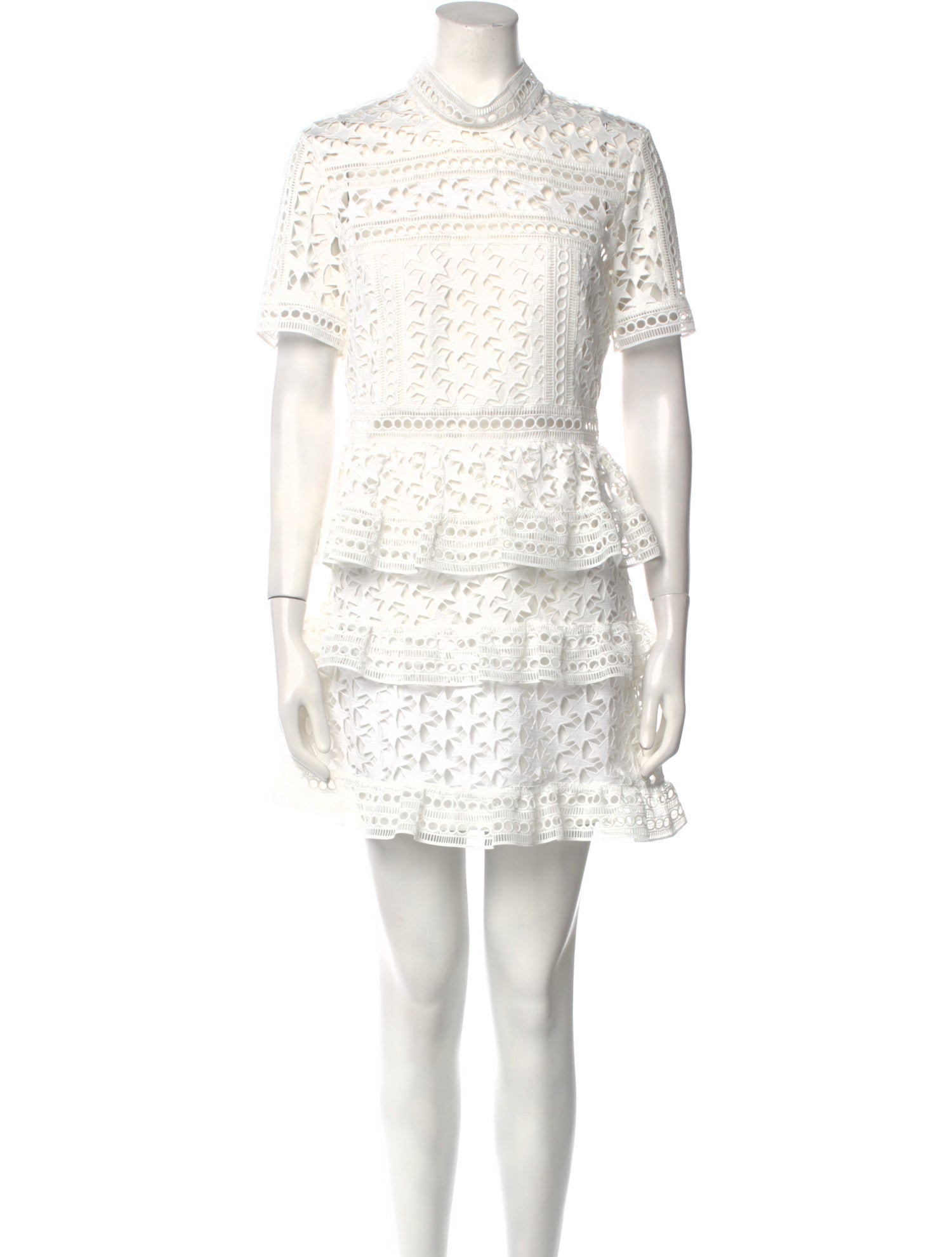Maje Lace Dress Maje Pleated Muslin And Lace Dress In White 60% Off  Editorialist