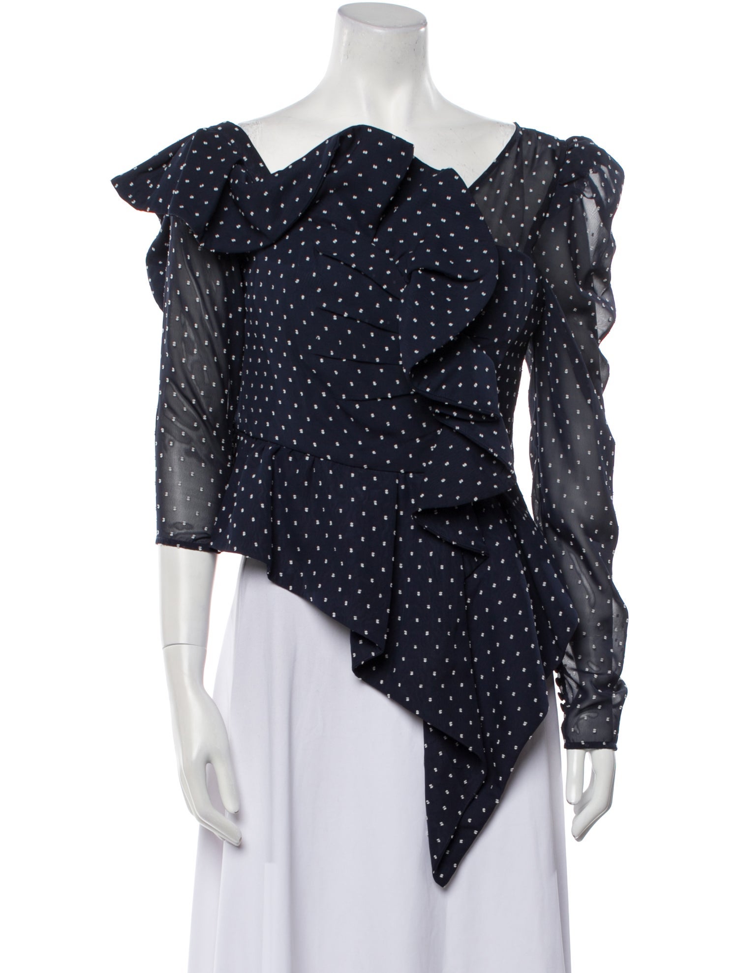 self portrait polka dot top