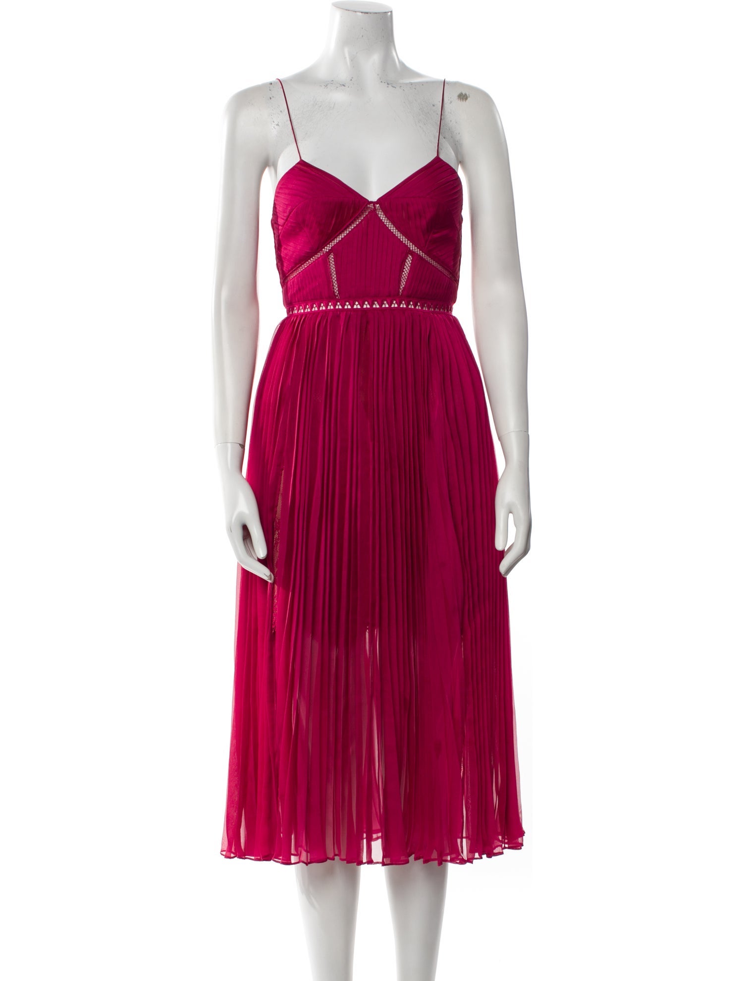 Self-Portrait V-Neck Midi Length Dress