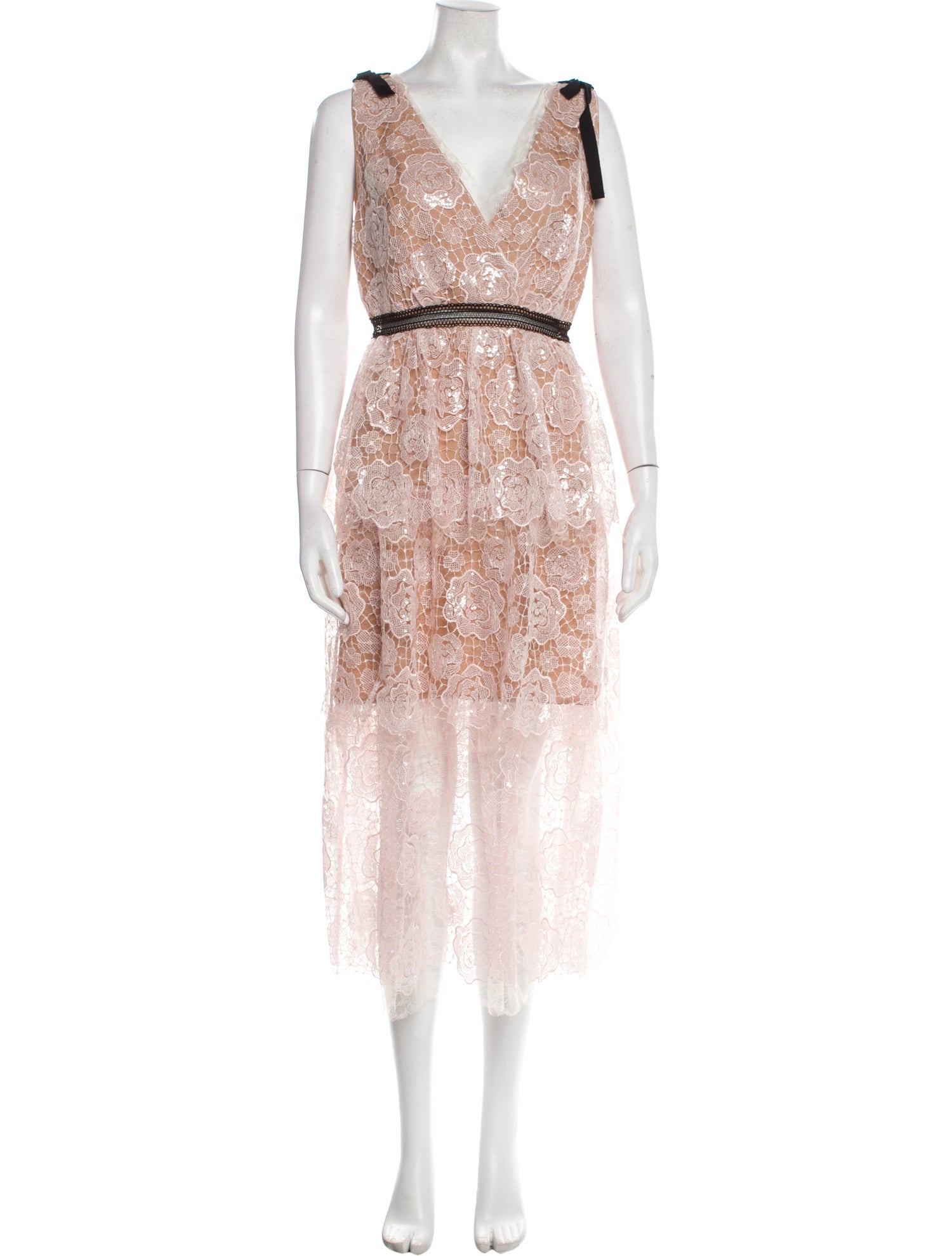 Self-Portrait Lace Long Dress