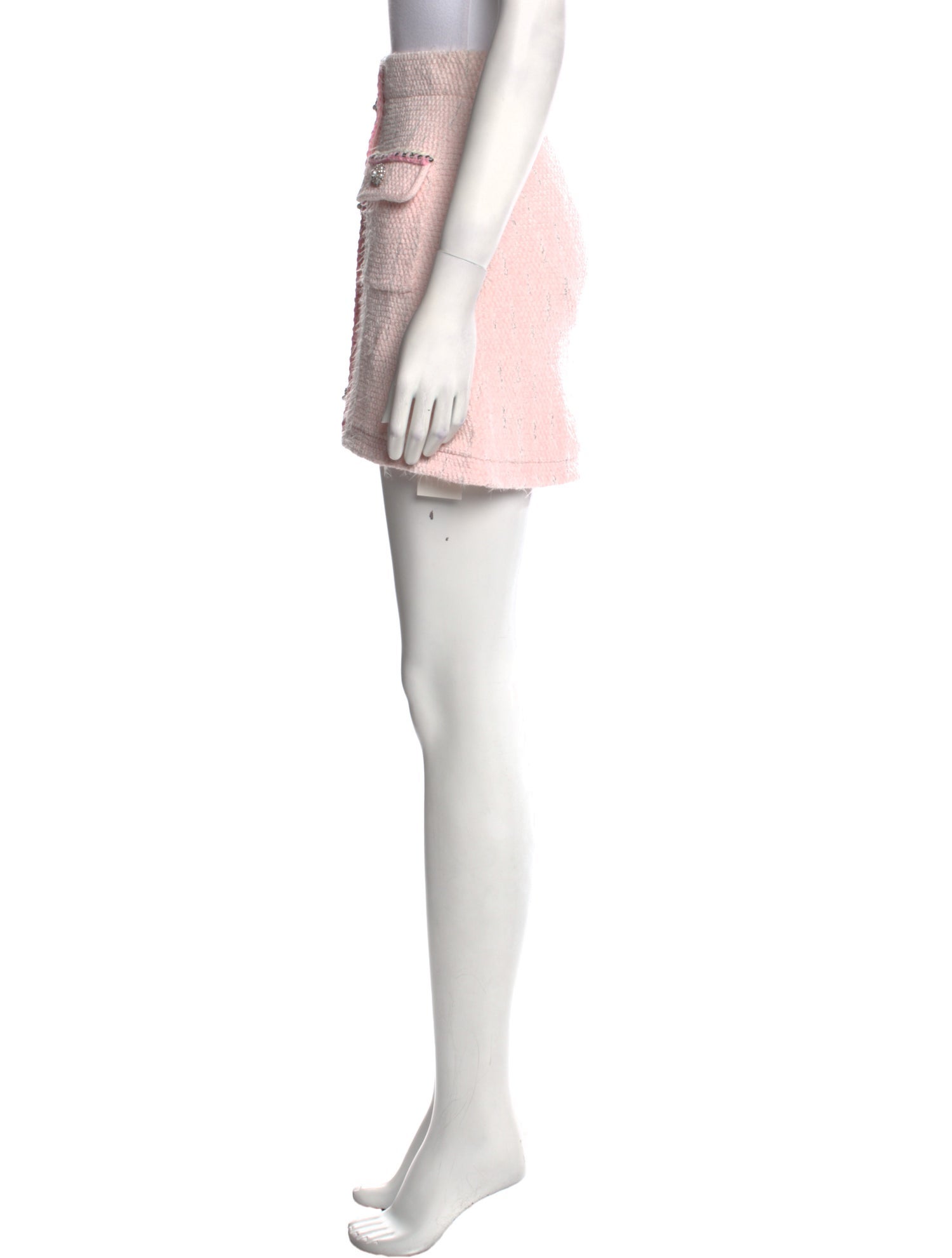 Self-Portrait Tweed Pattern Mini Skirt