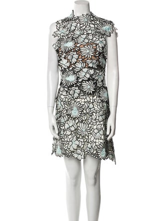 Self-Portrait Lace Pattern Embroidered Accent Skirt Set