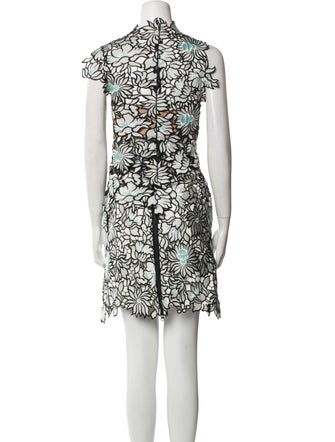 Self-Portrait Lace Pattern Embroidered Accent Skirt Set