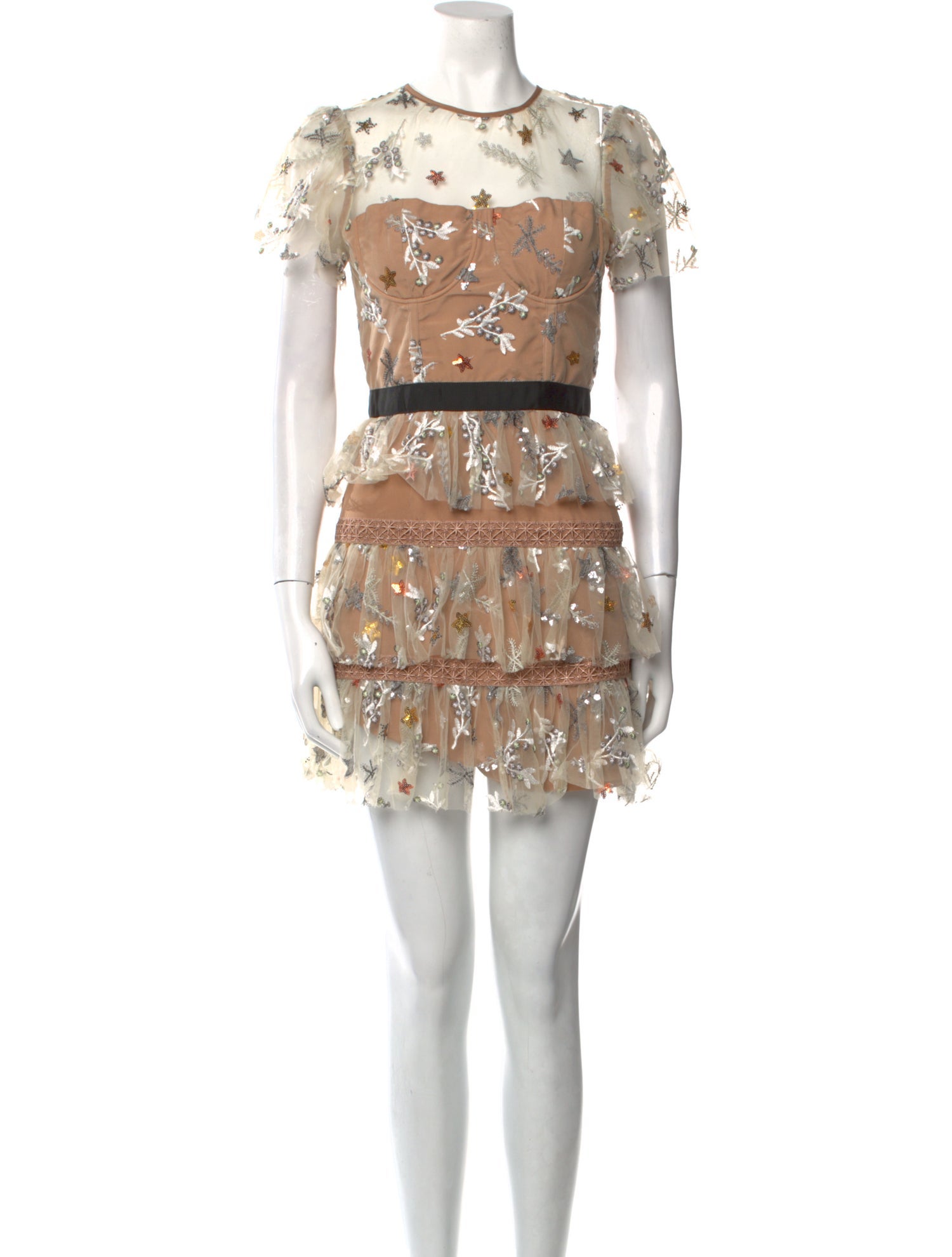 Self-Portrait Floral Print Mini Dress