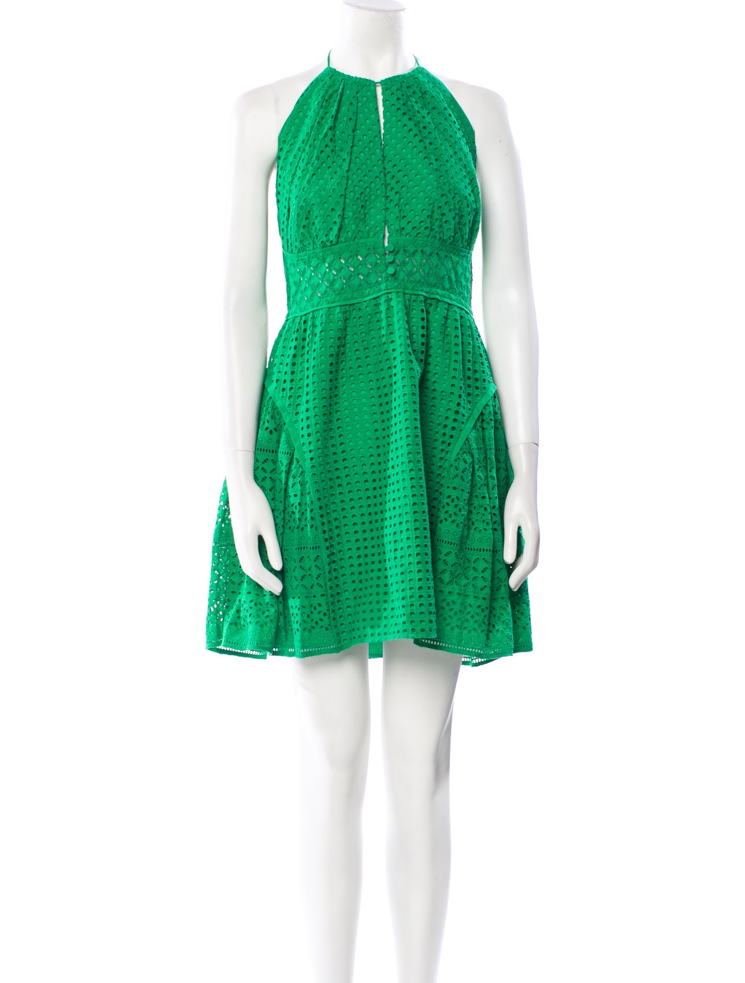 green emerald velvet dress Green Boucle Gathered Mini Dress