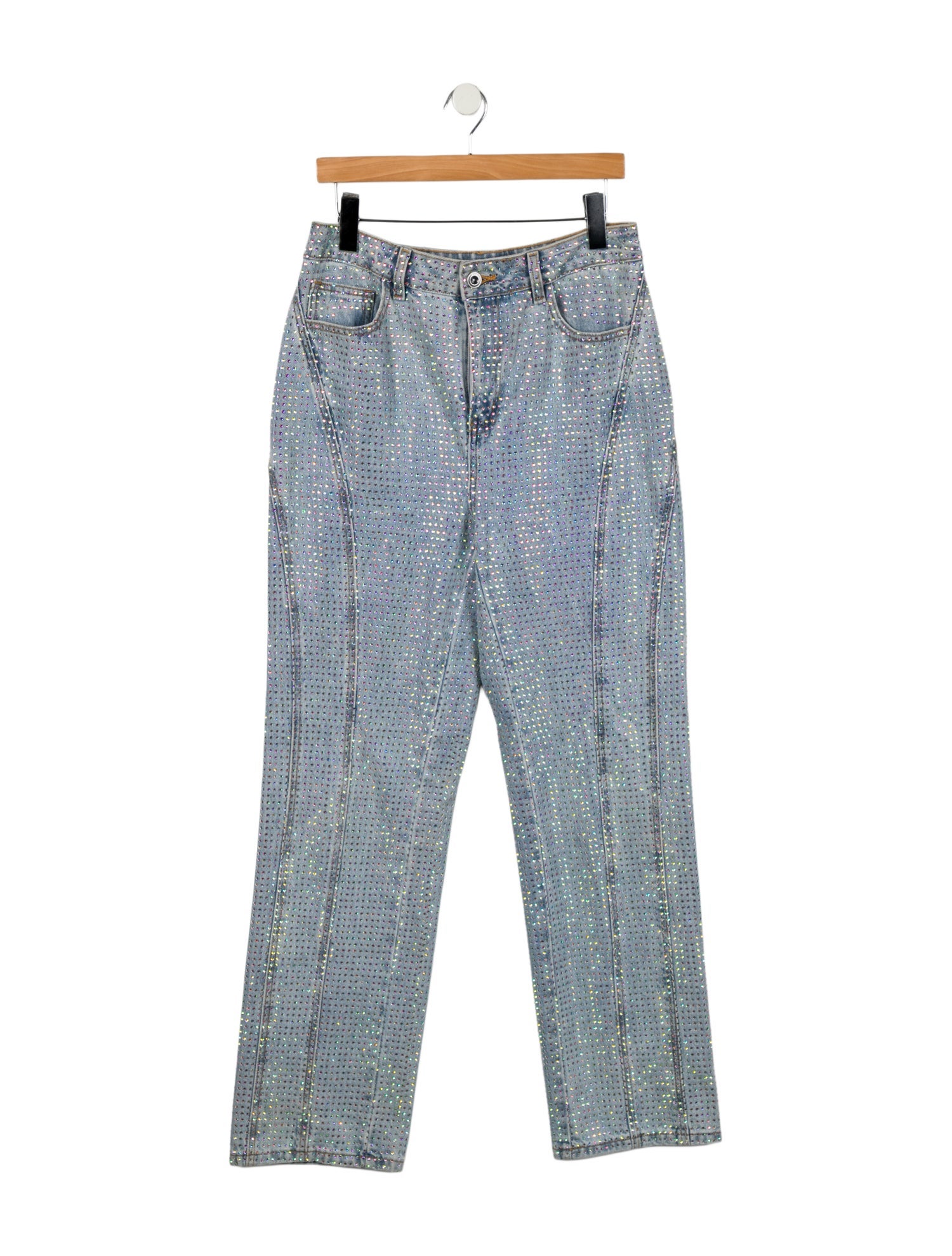 Self-Portrait High-Rise Wide Leg Jeans