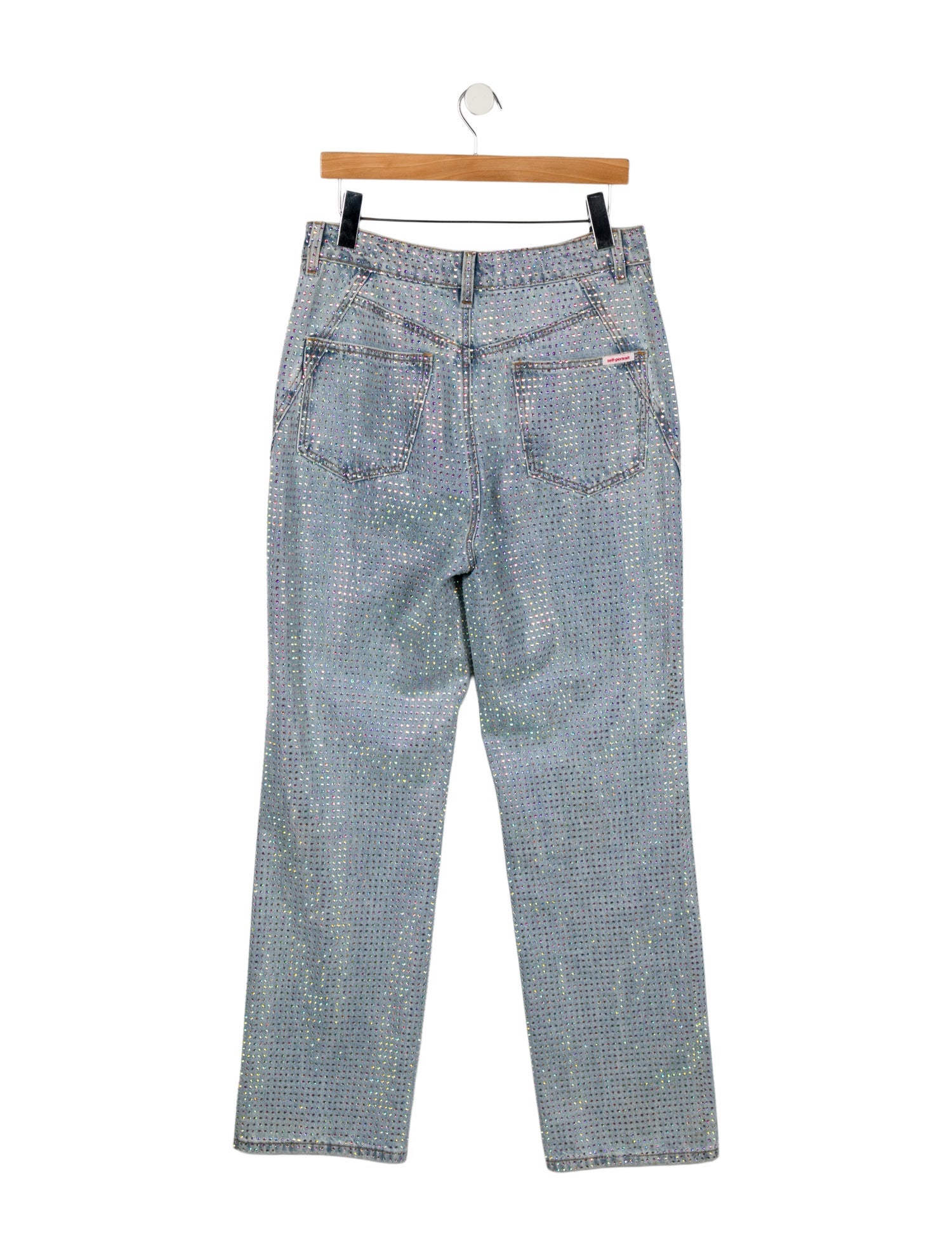 Self-Portrait High-Rise Wide Leg Jeans