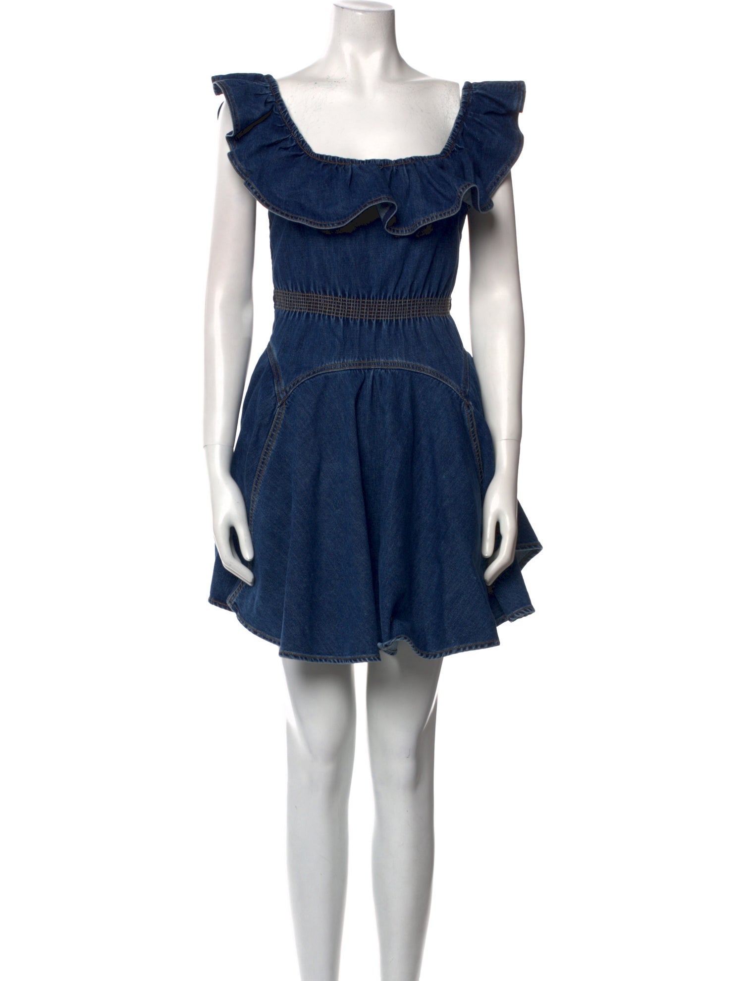 Self-Portrait Square Neckline Mini Dress