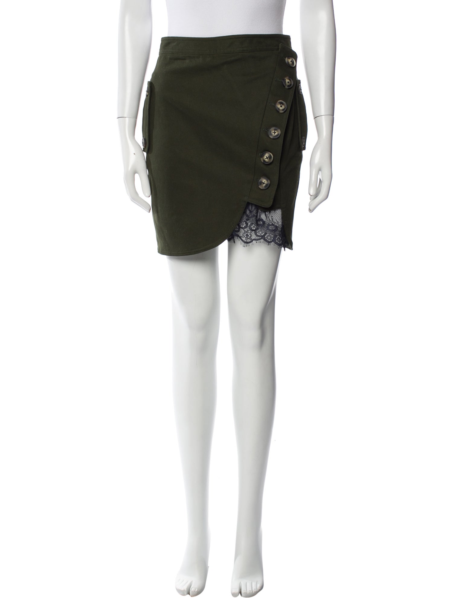 Self-Portrait Lace Trim Embellishment Mini Skirt