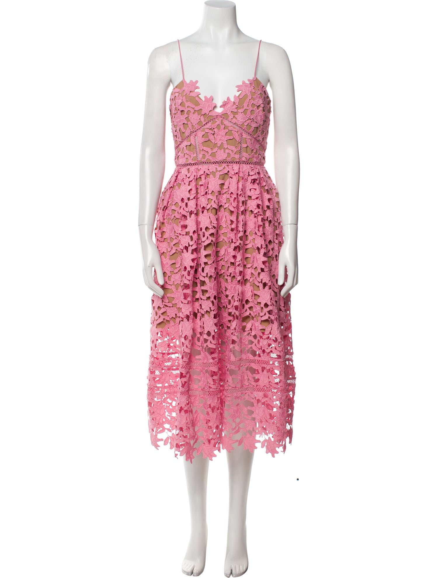 Self-Portrait Lace Pattern Long Dress