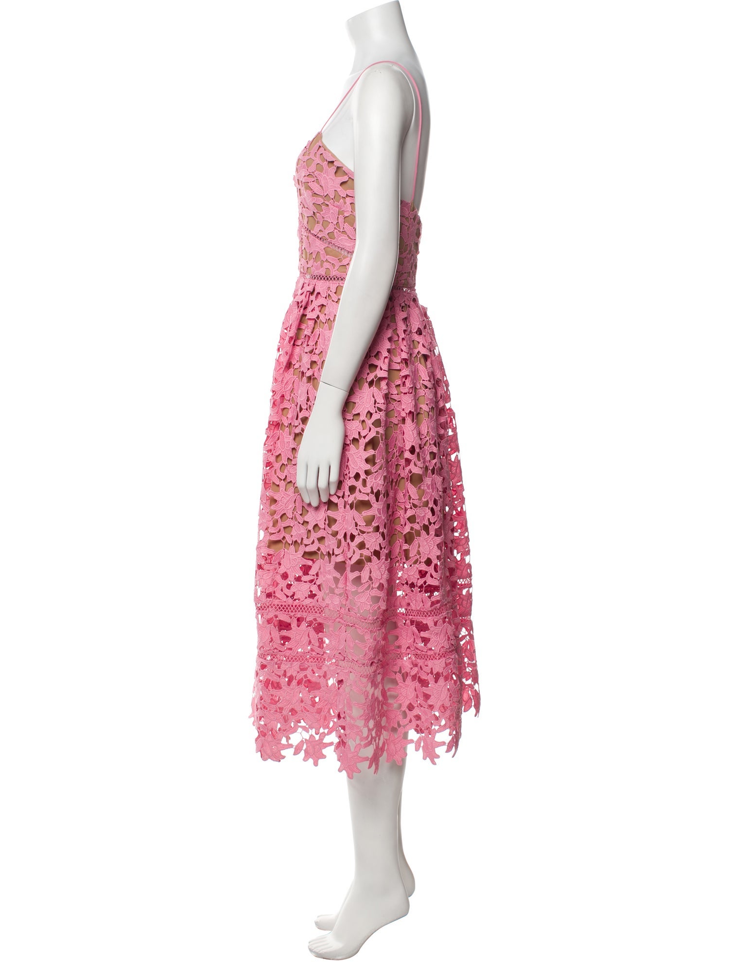 Self-Portrait Lace Pattern Long Dress