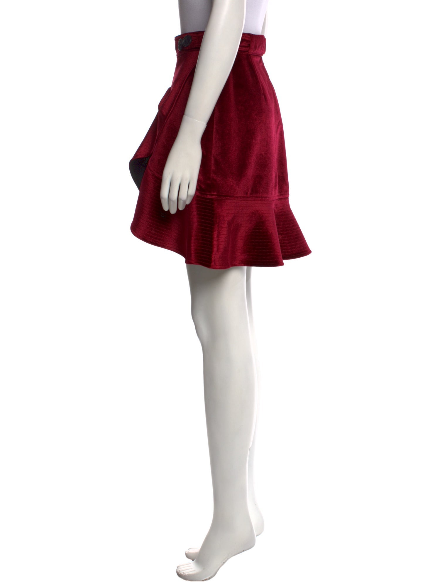 Self-Portrait Ruffle Embellishment Mini Skirt