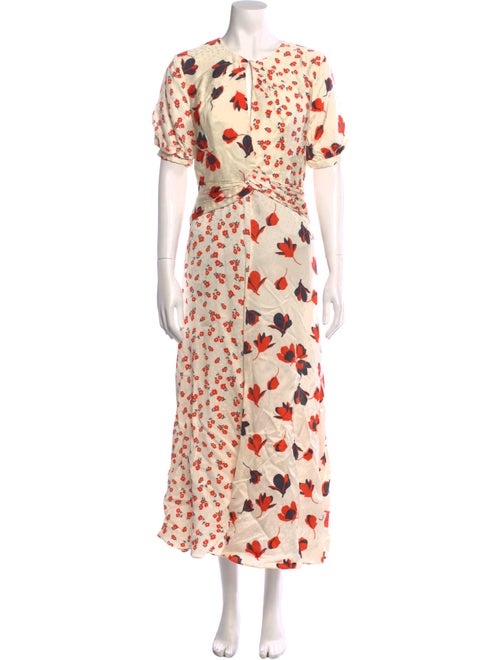 Self-Portrait Printed Long Dress