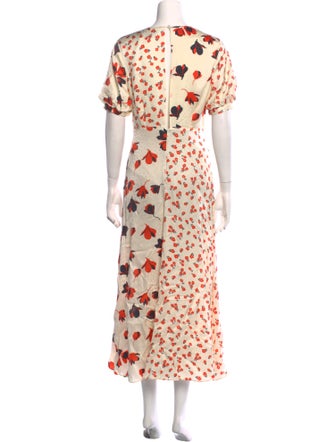 Self-Portrait Printed Long Dress