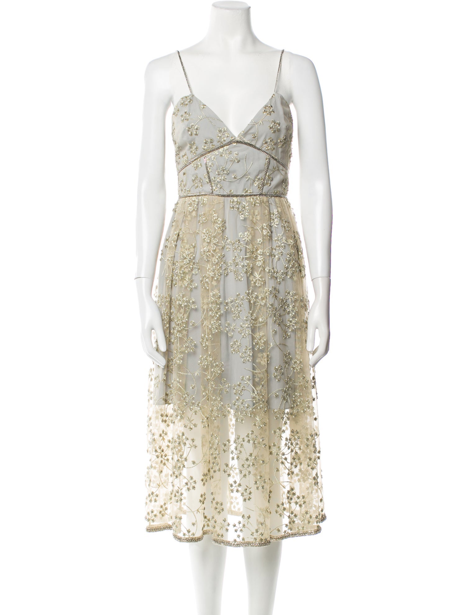 Self-Portrait Lace Pattern Knee-Length Dress