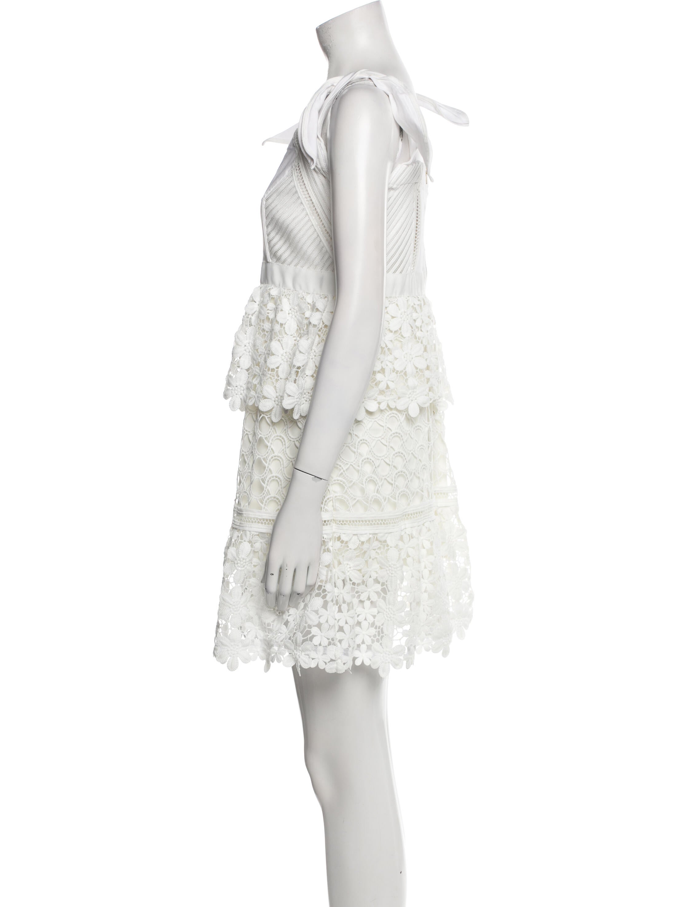 Self-Portrait Square Neckline Mini Dress