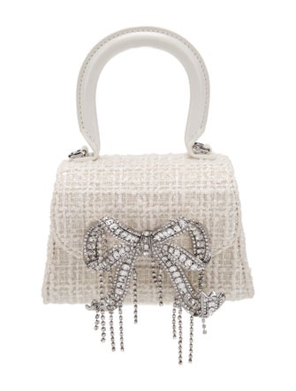 Self-Portrait Tweed Top Handle Bag