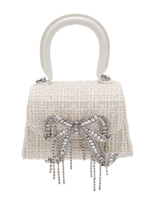 Self-Portrait Tweed Top Handle Bag