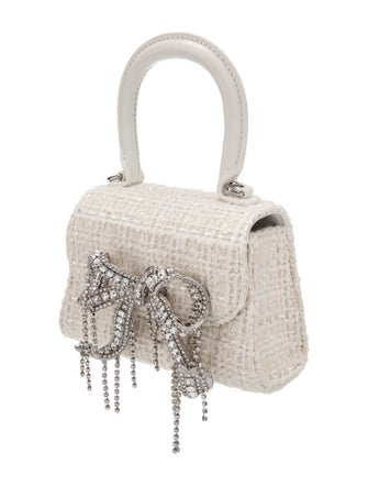 Self-Portrait Tweed Top Handle Bag