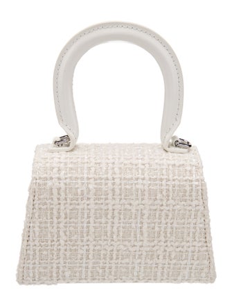 Self-Portrait Tweed Top Handle Bag