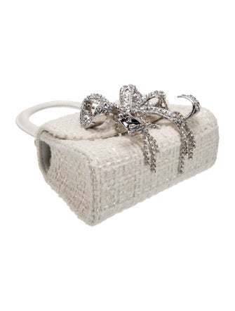 Self-Portrait Tweed Top Handle Bag