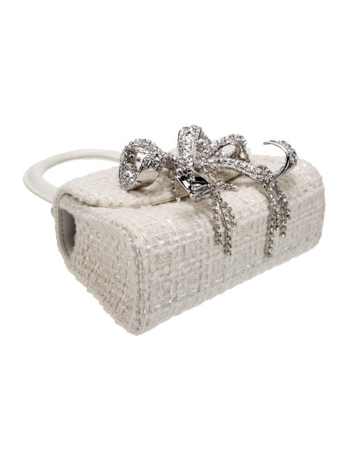 Self-Portrait Tweed Top Handle Bag