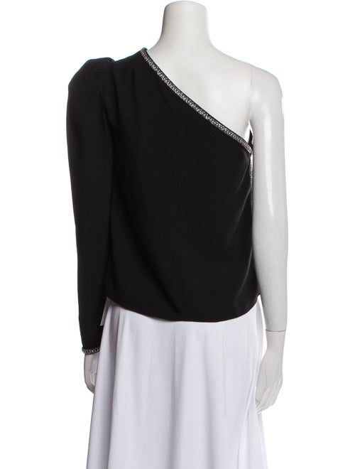 Self-Portrait One-Shoulder Long Sleeve Top
