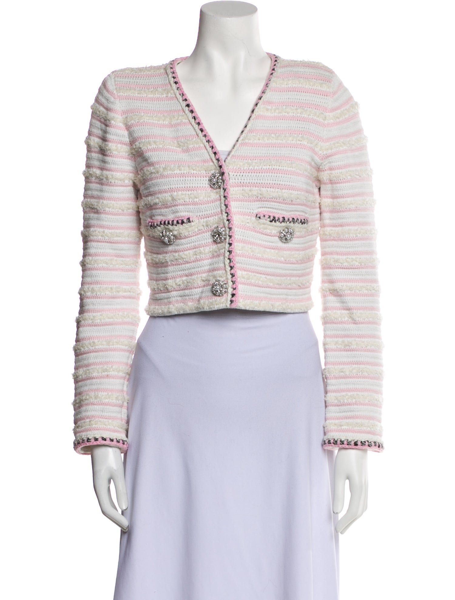 Self-Portrait Striped Evening Jacket