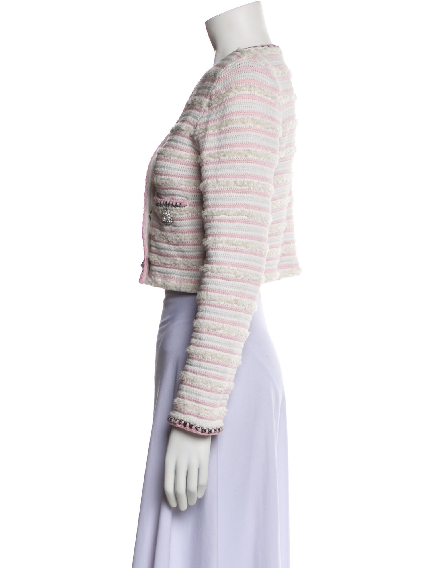 Self-Portrait Striped Evening Jacket