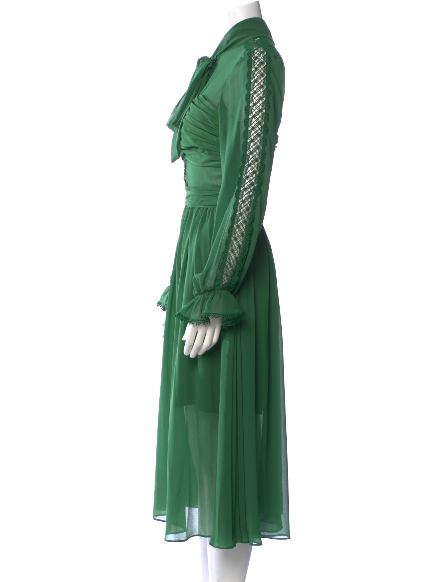 Self-Portrait Mock Neck Long Dress