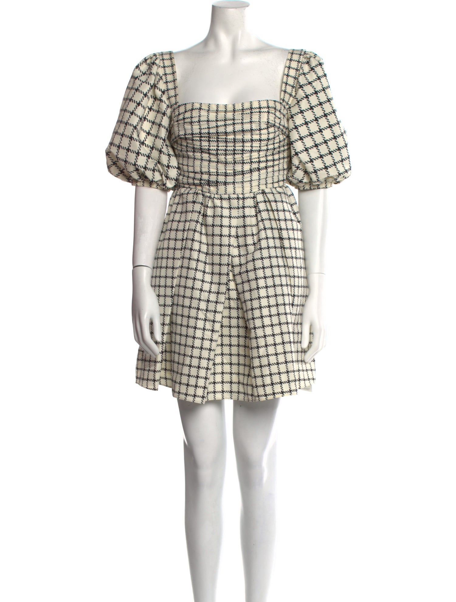 Self-Portrait Plaid Print Mini Dress