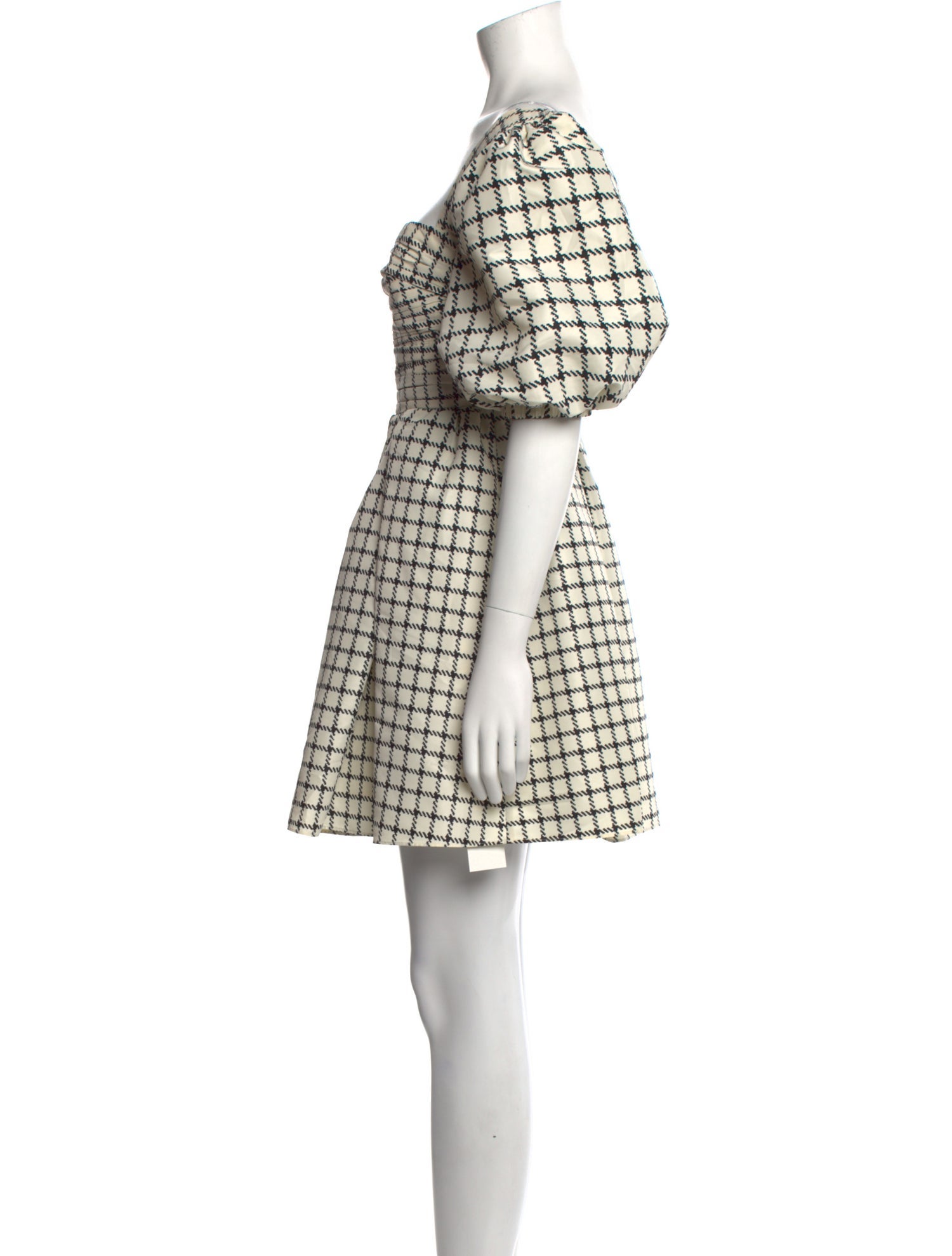 Self-Portrait Plaid Print Mini Dress