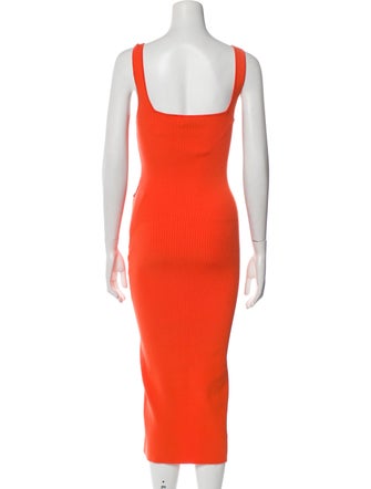 Self-Portrait V-Neck Midi Length Dress