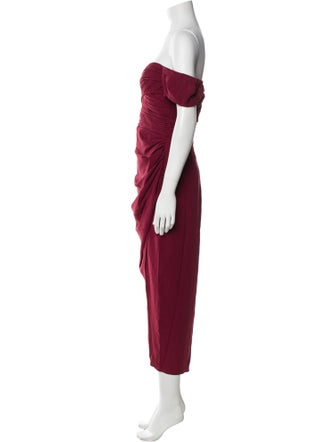 Self-Portrait V-Neck Long Dress